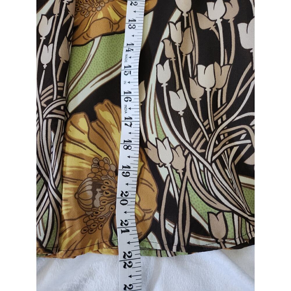Ann Taylor Loft skirt sz 2 side zip whimsical artsy botanical Careerwear fall - Picture 9 of 9